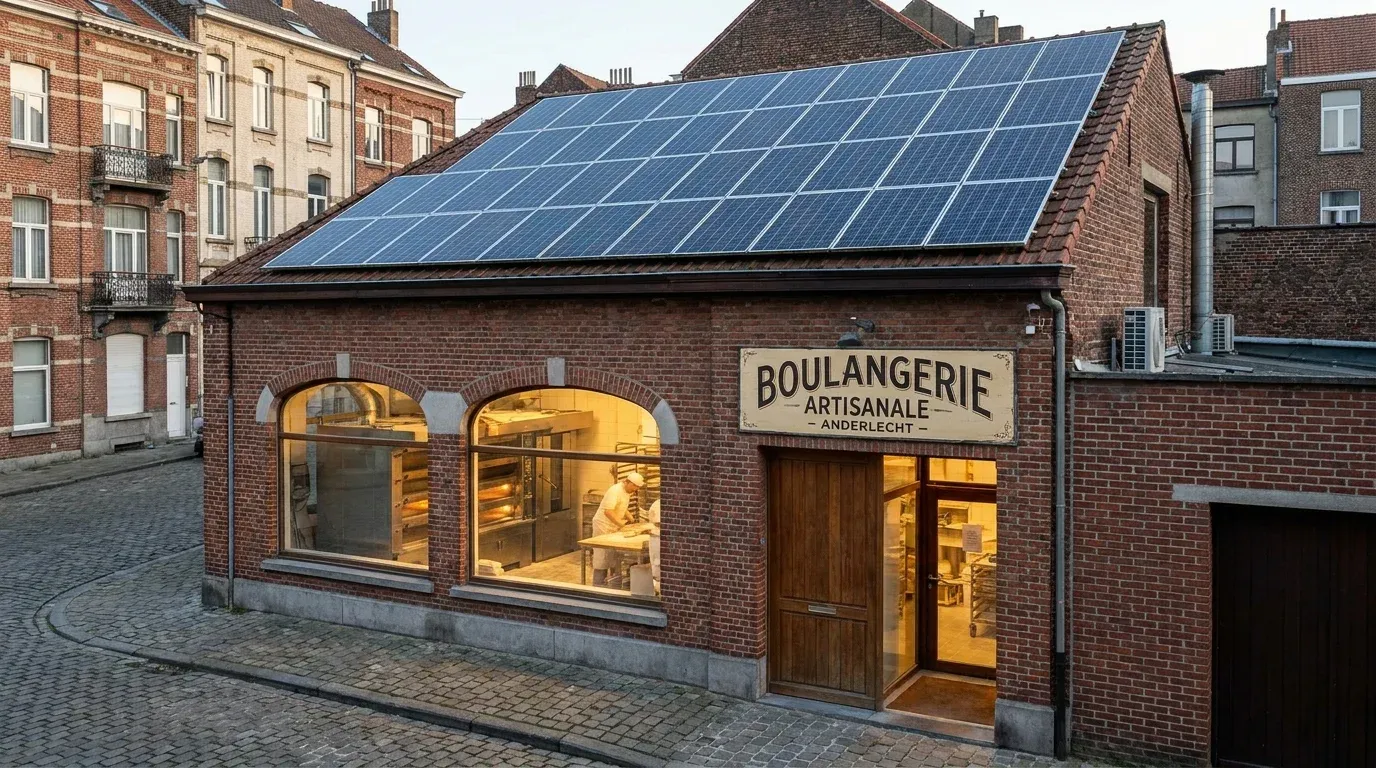 Installation panneaux solaires 14.4 kWc à Anderlecht - Boulangerie Artisanale - Anderlecht