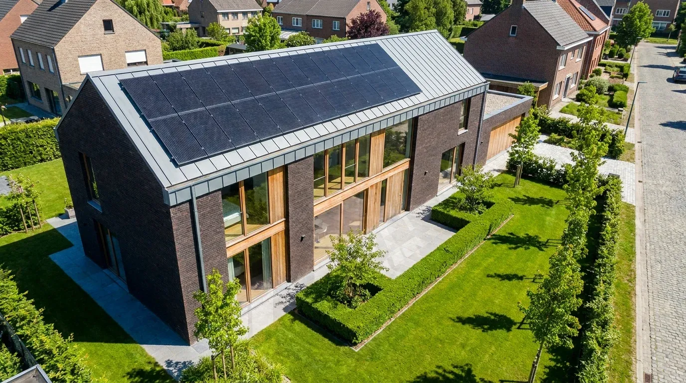 Installation panneaux solaires 7.2 kWc à Gand - Résidence à Gand