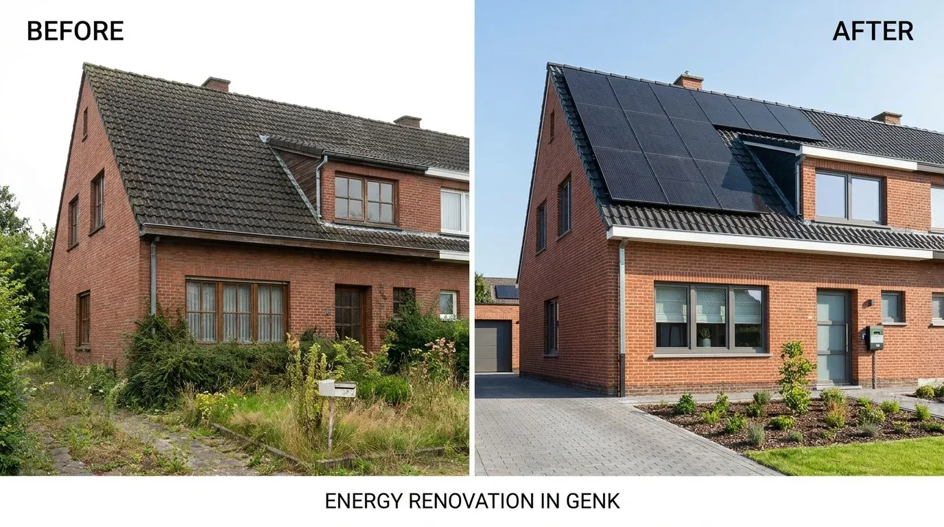 Installation panneaux solaires 5.6 kWc à Genk - Maison Années 70 - Genk