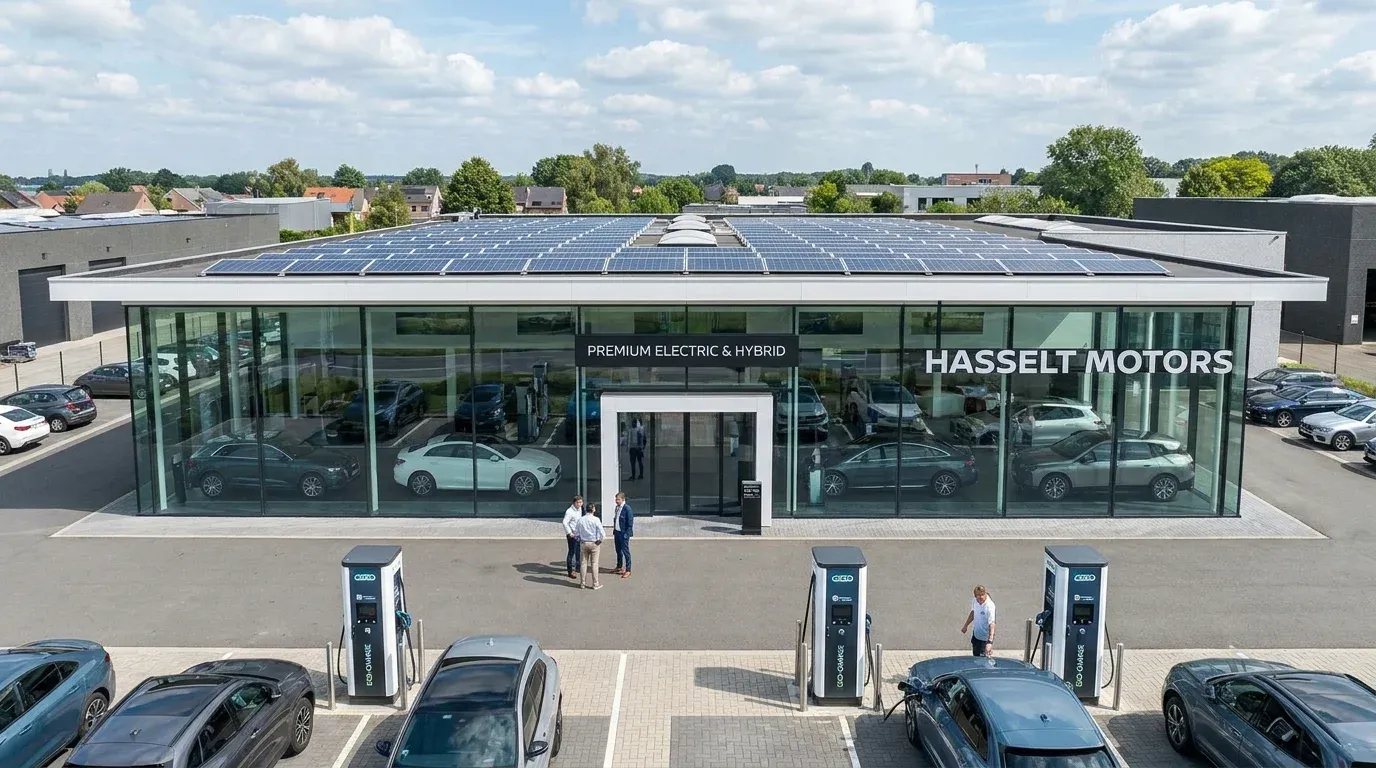 Installation panneaux solaires 32 kWc à Hasselt - Concession Automobile - Hasselt
