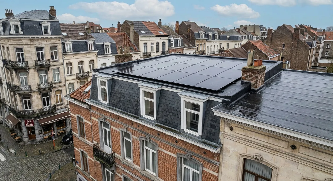 Installation panneaux solaires 4.0 kWc à Ixelles - Maison de Maître à Ixelles