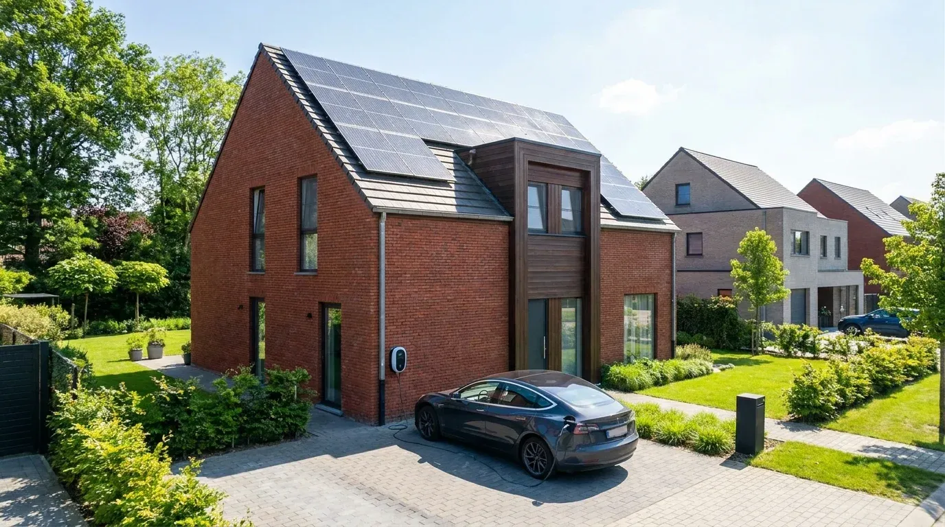 Installation panneaux solaires 8.0 kWc à Jette - Maison 4 façades - Jette