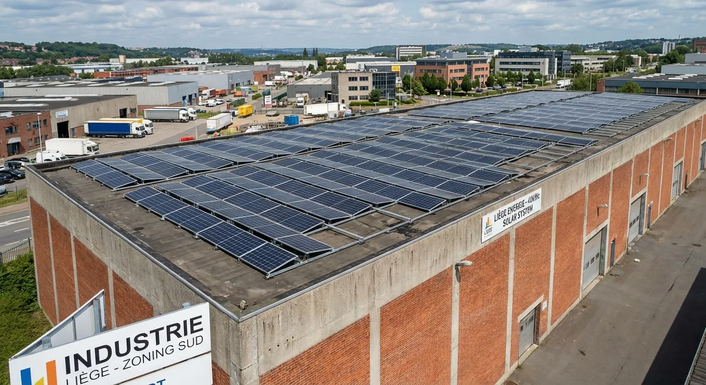 Installation panneaux solaires 40 kWc à Liège - PME industrielle à Liège